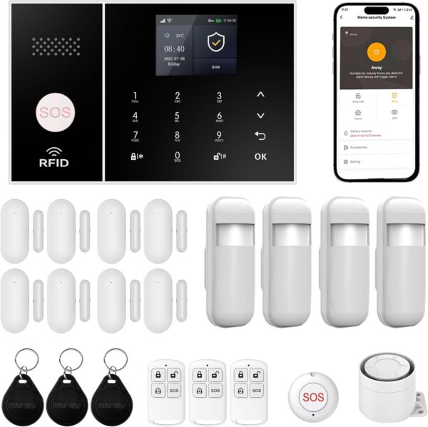 108 Alarm Control Panel Black Panel